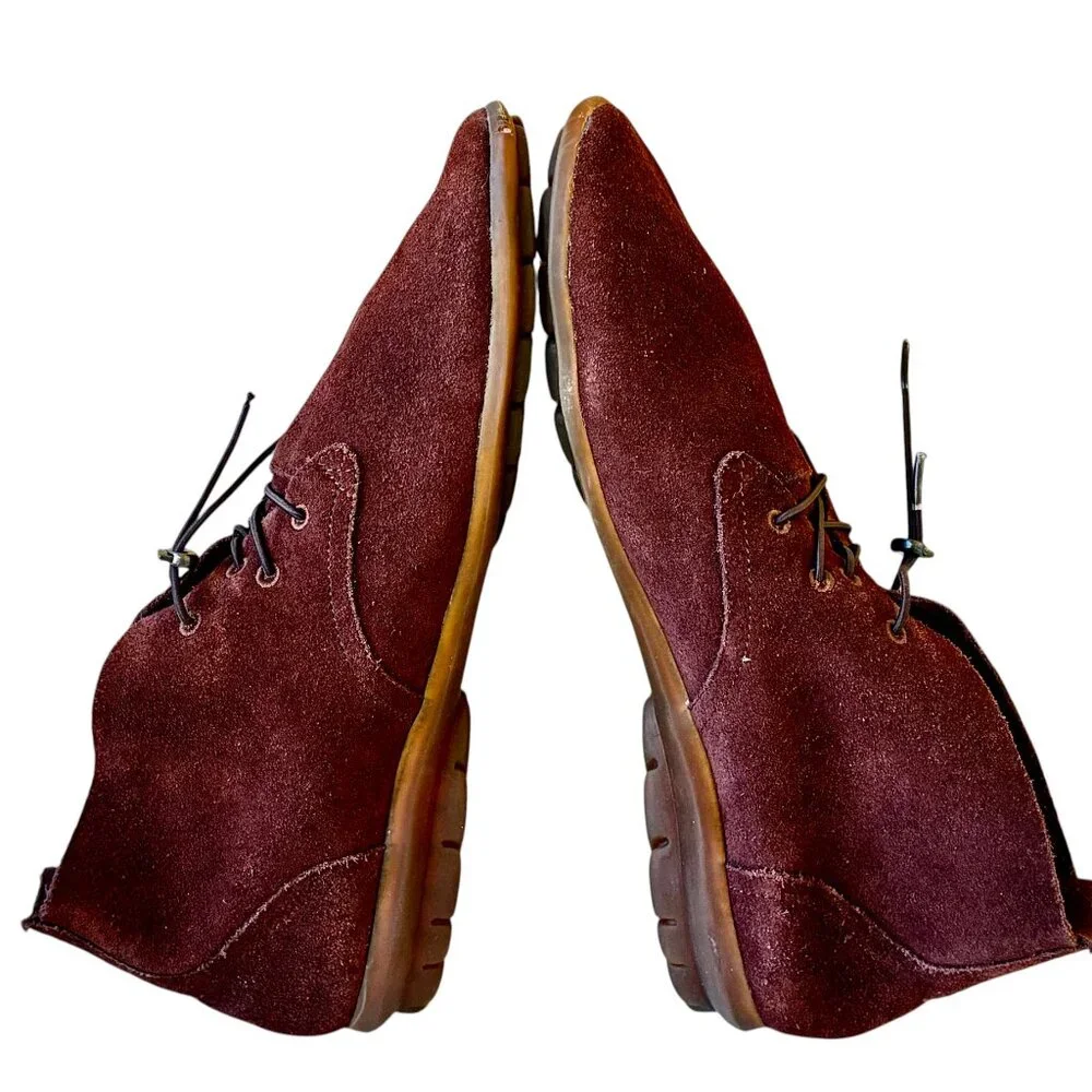 John Fluevog Earth Angel Budapest Brown Suede Chukka Boots Mens Size 13